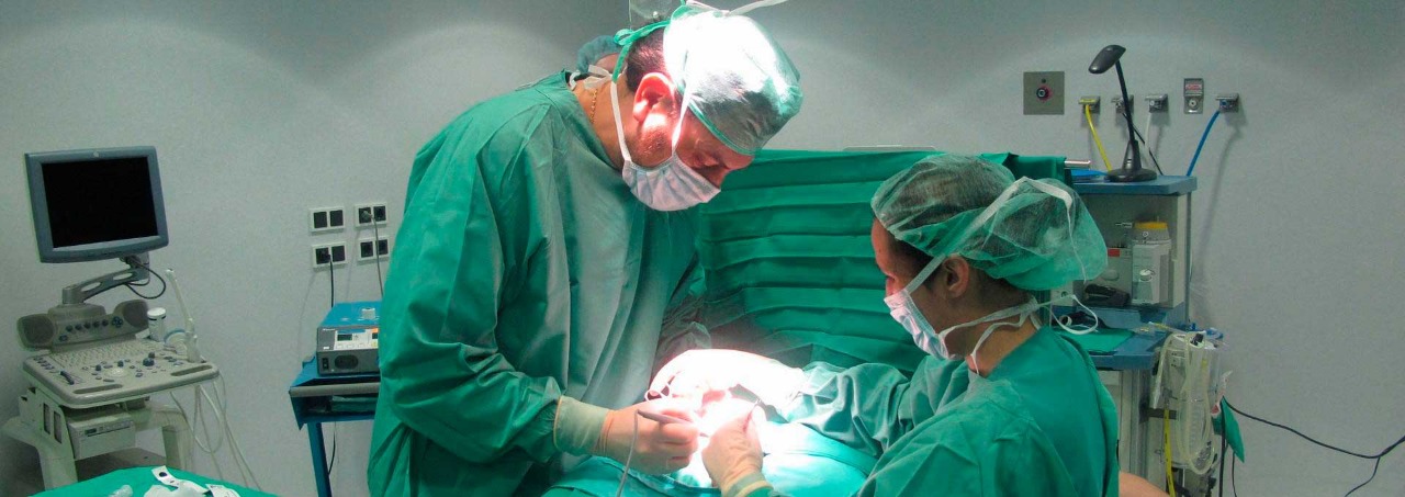Equipo médico en pabellón